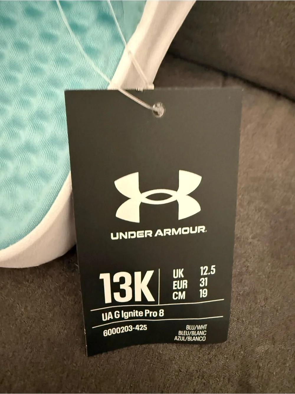 Under Armour Kids' Aqua Blue Slide Sandals